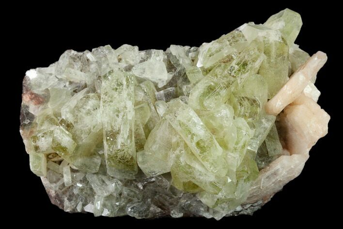 Tabular Apophyllite Crystals & Peach Stilbite - India #135823